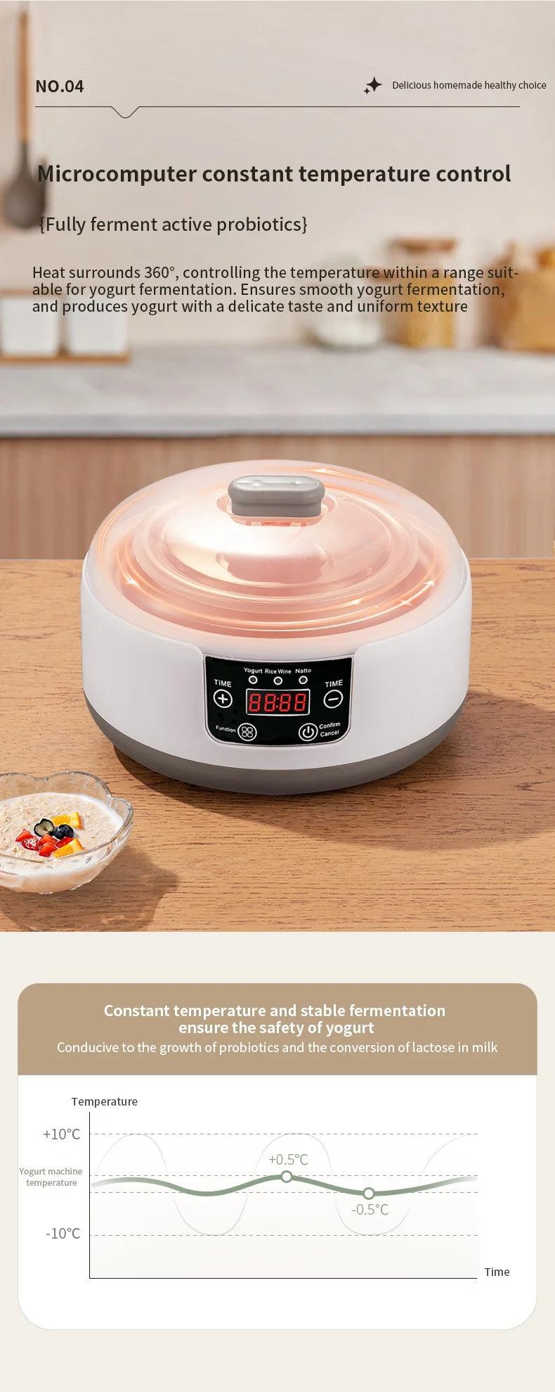 Automatic Electric Yogurt and Fermentation Maker