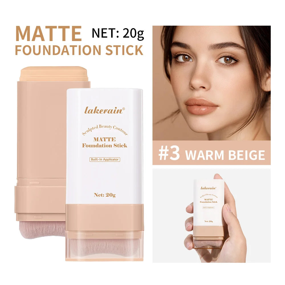 Matte Foundation Stick with Built-in Blending Brush