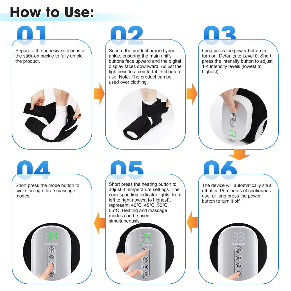 Heated Air Compression Foot and Ankle Massager - 15