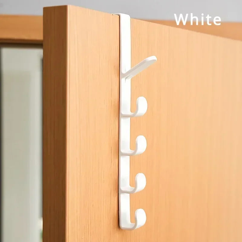 Over-the-Door Storage Hook Rack for Organizing Clothes and Bags