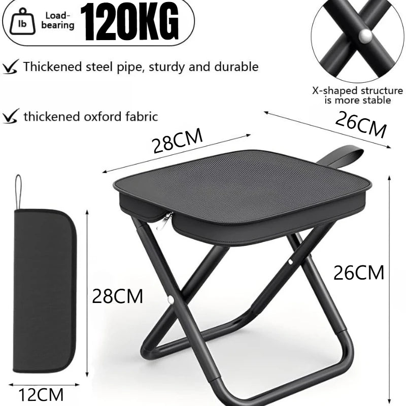 Portable Folding Stool for Camping, Hiking and Outdoor Travel - 3