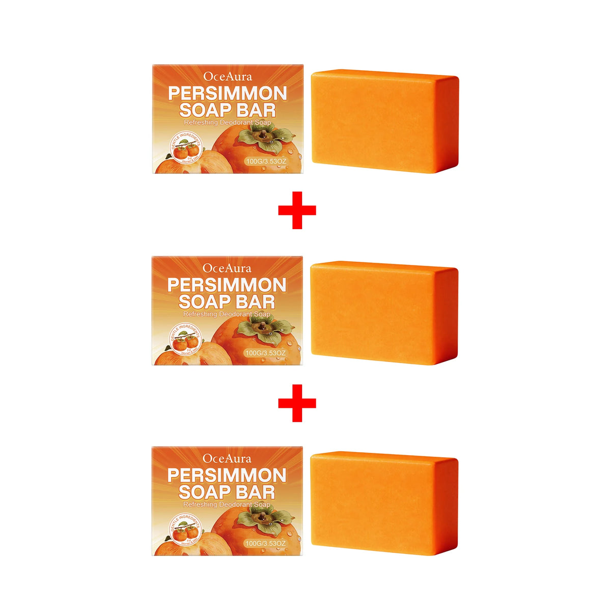 Persimmon Soap Bar for Natural Body Odor Deodorization