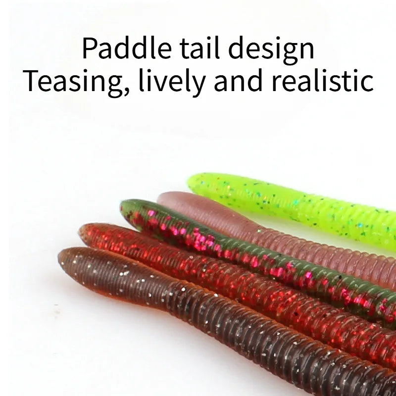 Realistic Soft Earthworm Fishing Lures 10-Pack
