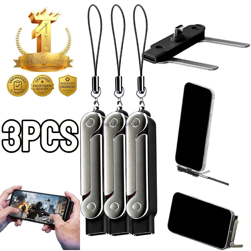 2-in-1 Fast Charging Cable with Built-in Foldable Phone Stand