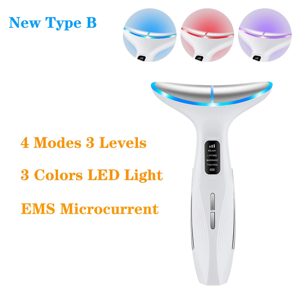 LED Facial and Neck Skin Tightening Beauty Massager
