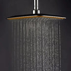 8-Inch Square Rainfall Shower Head with Extension Arm