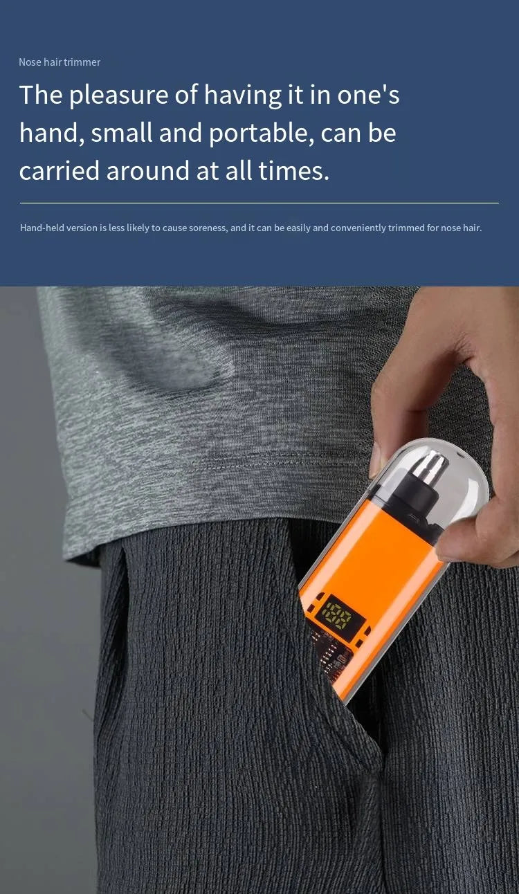 Rechargeable Portable Nose and Ear Hair Trimmer
