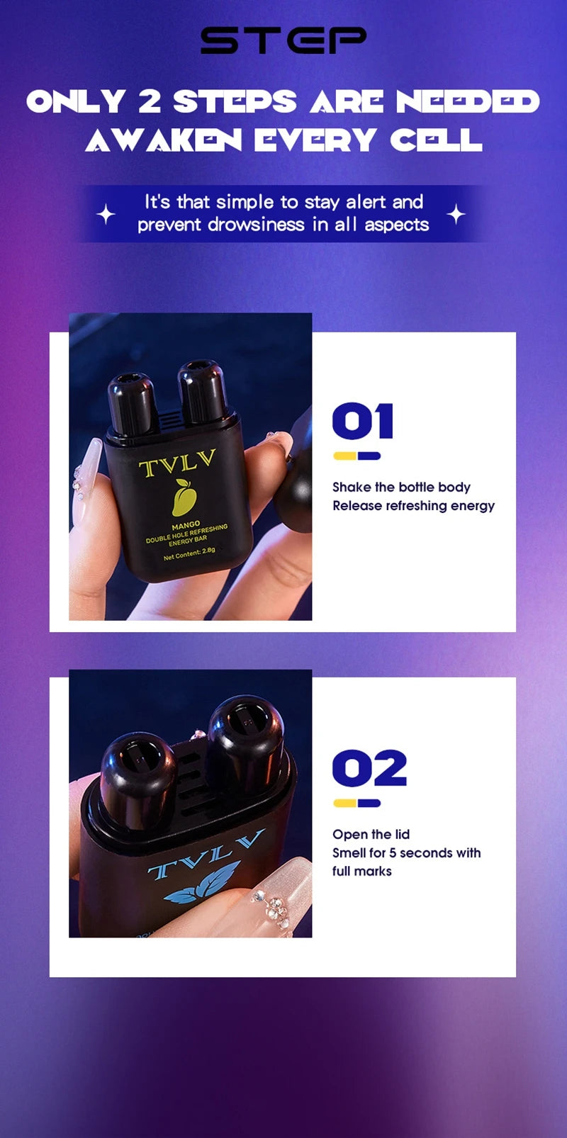 Refreshing Aromatherapy Nasal Inhaler Energy Stick