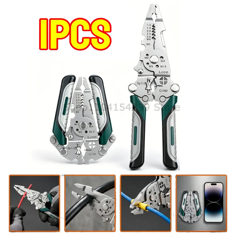 Multifunctional 18-in-1 Wire Stripping and Crimping Pliers - 19