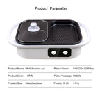 2-in-1 Electric Hot Pot and Grill for Indoor BBQ