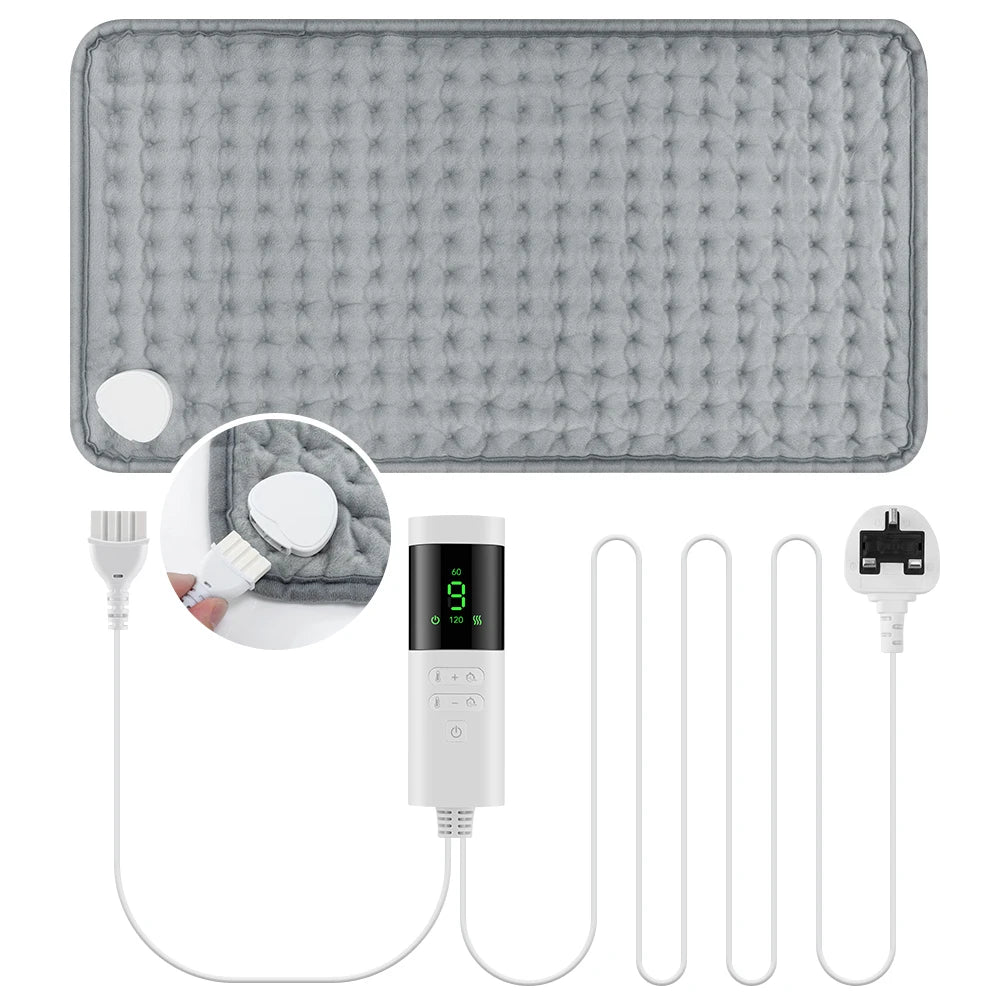 Electric Heating Pad with 9 Heat Settings and 4 Timer Modes