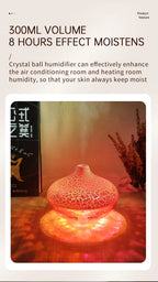 Crystal Crack LED Desktop Humidifier for Home and Bedroom