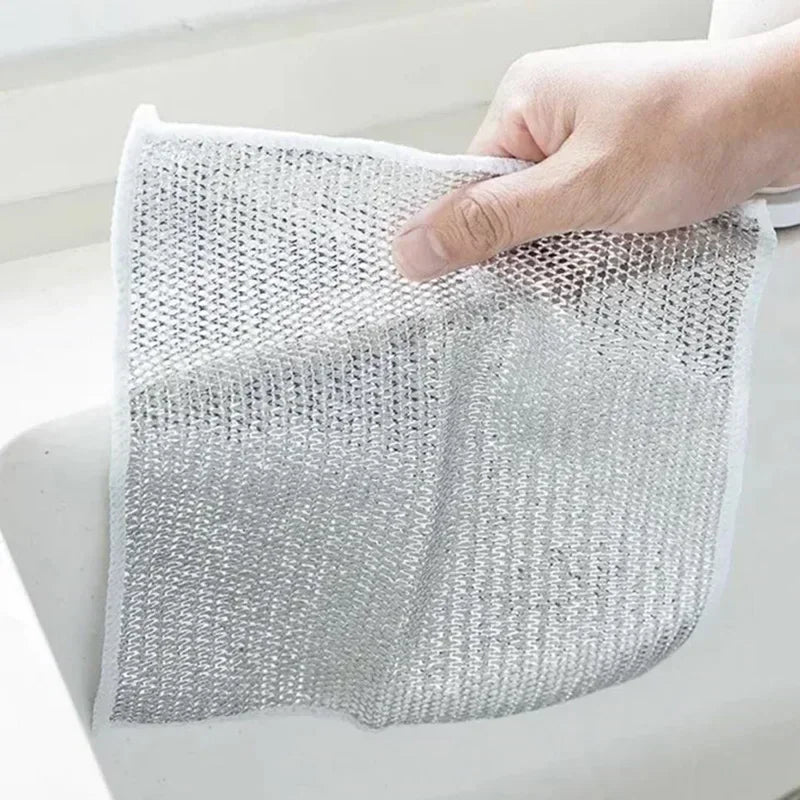 Double-Sided Non-Stick Silver Wire Kitchen Cleaning Cloth