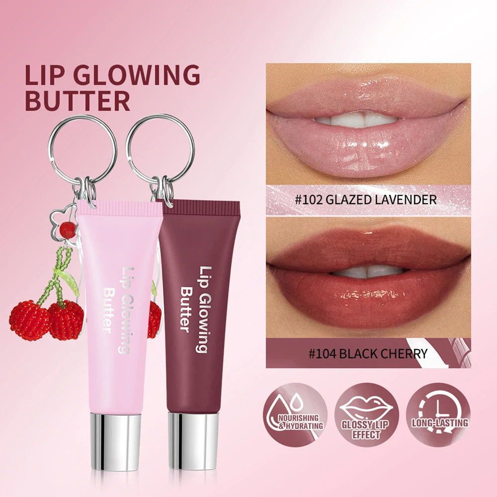 Moisturizing Lip Gloss Butter with Keychain