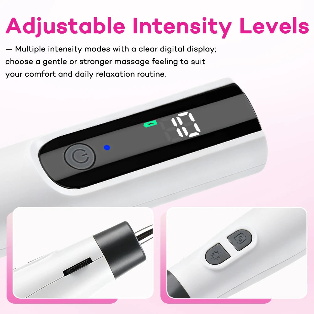 Electric Double-Head Meridian Massage Pen for Body Relaxation