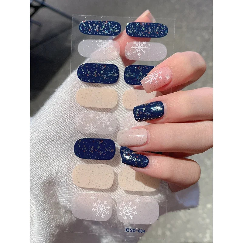 Christmas Snowflake Gel Nail Art Stickers