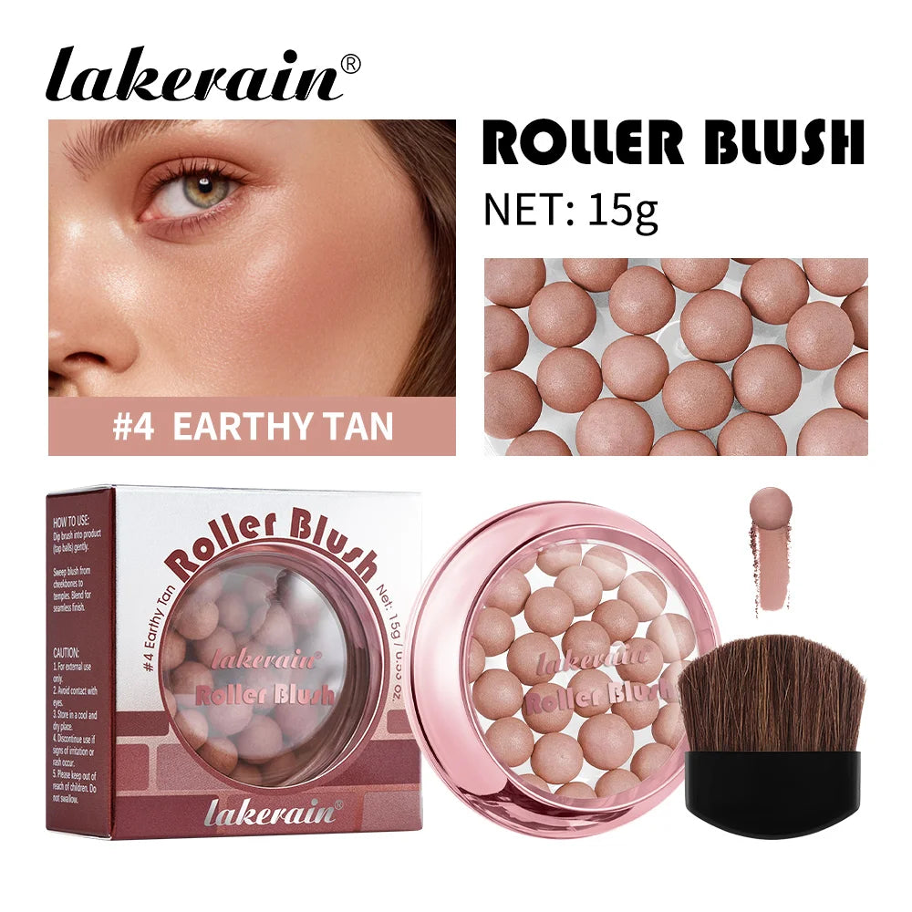 Spherical Powder Bead Blush for Natural Glowing Makeup