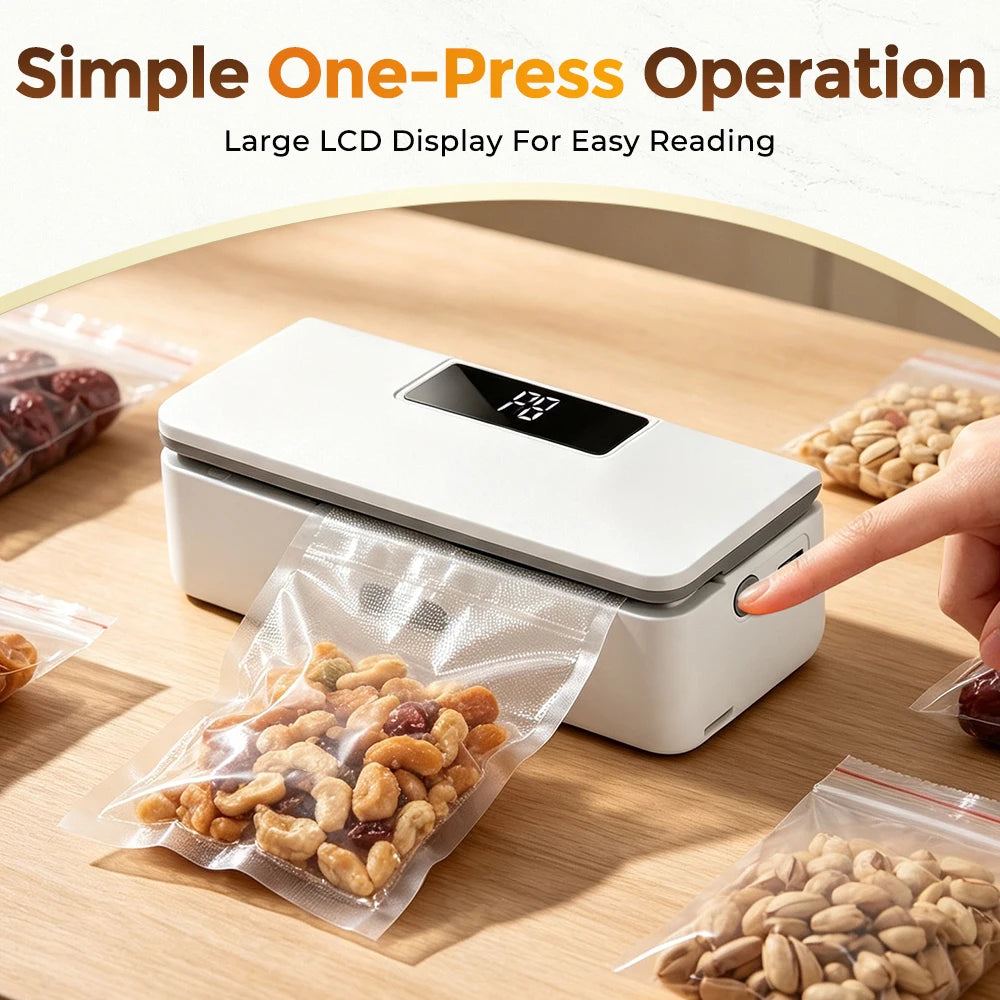 Rechargeable Handheld Mini Bag Sealer with Cutter