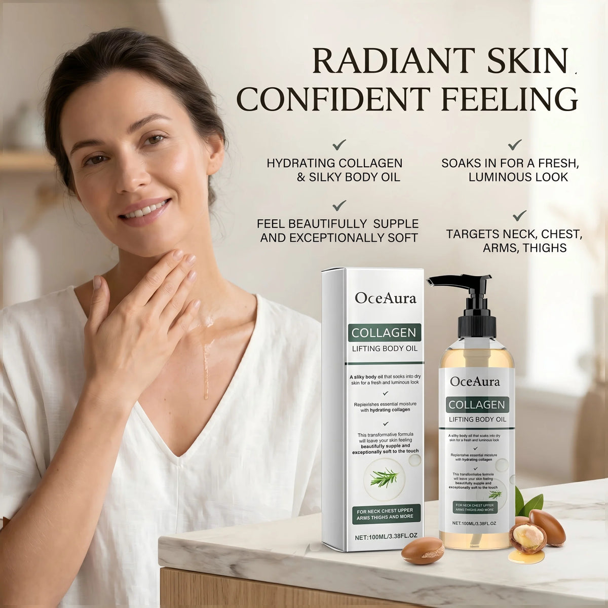 Collagen Body Firming and Tightening Massage Oil