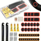 55-Piece Bicycle Tire Puncture Repair Kit