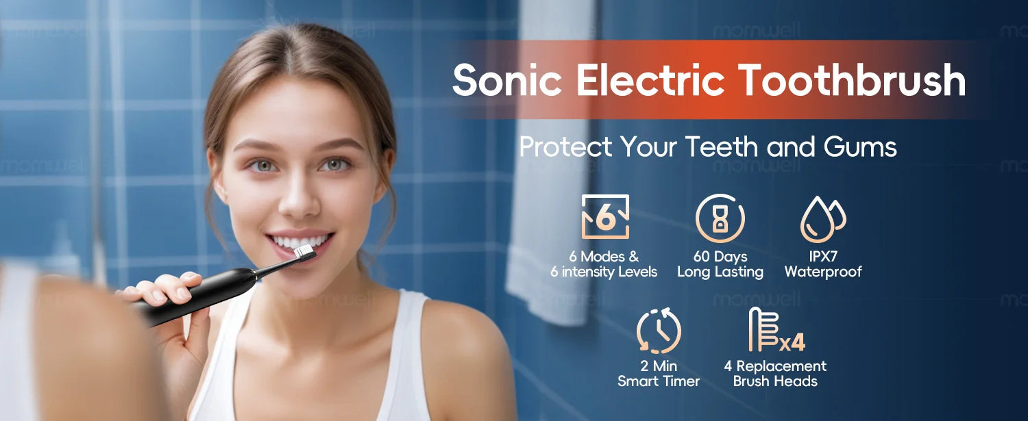 Portable Water Flosser and Sonic Electric Toothbrush Combo Set - 14