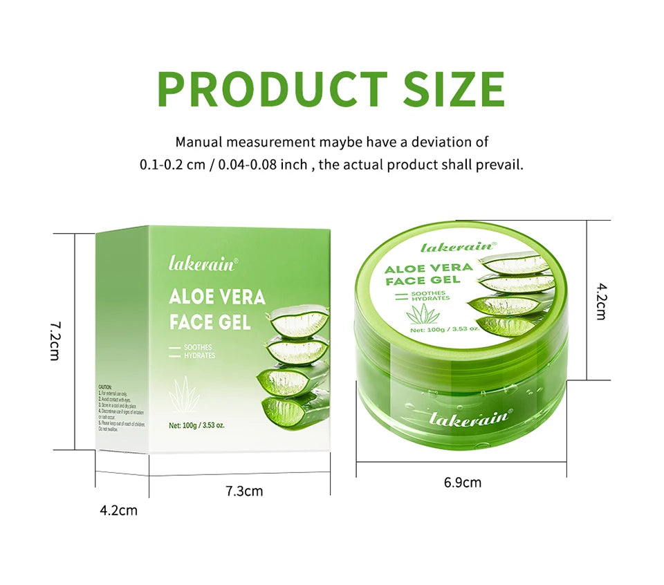 Soothing Aloe Vera Moisturizing Gel for Face and Skin