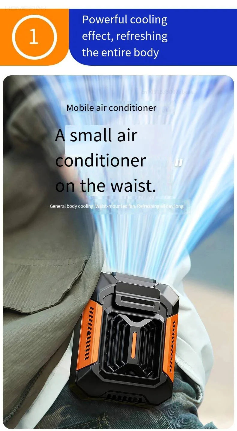 Portable Waist Clip Cooling Fan with Power Bank - 10