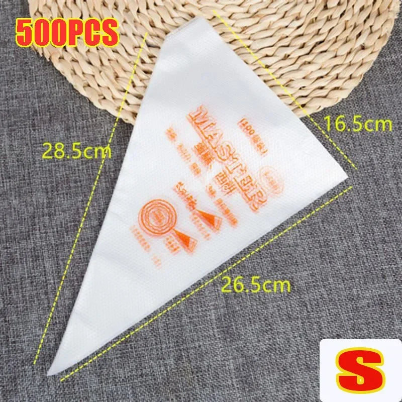 Disposable Piping Bags for Cake Decorating and Baking