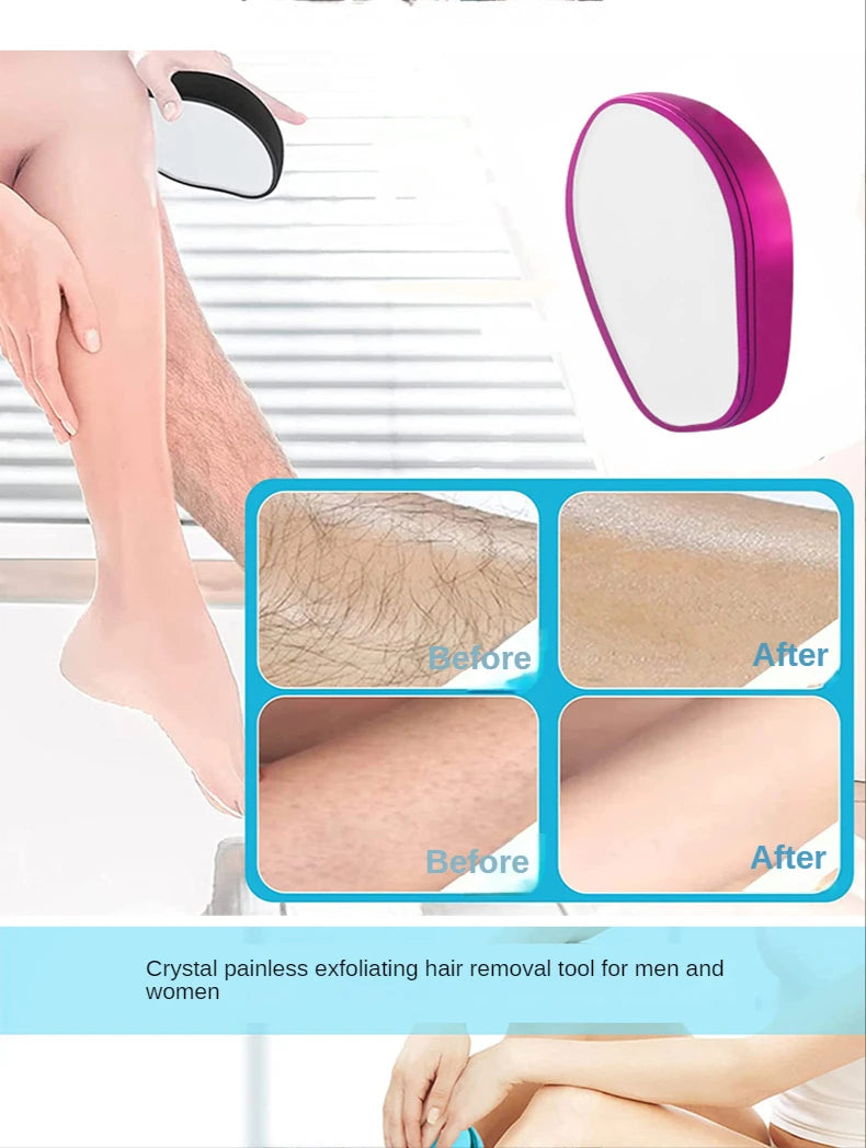 Painless Crystal Hair Eraser and Exfoliator Tool