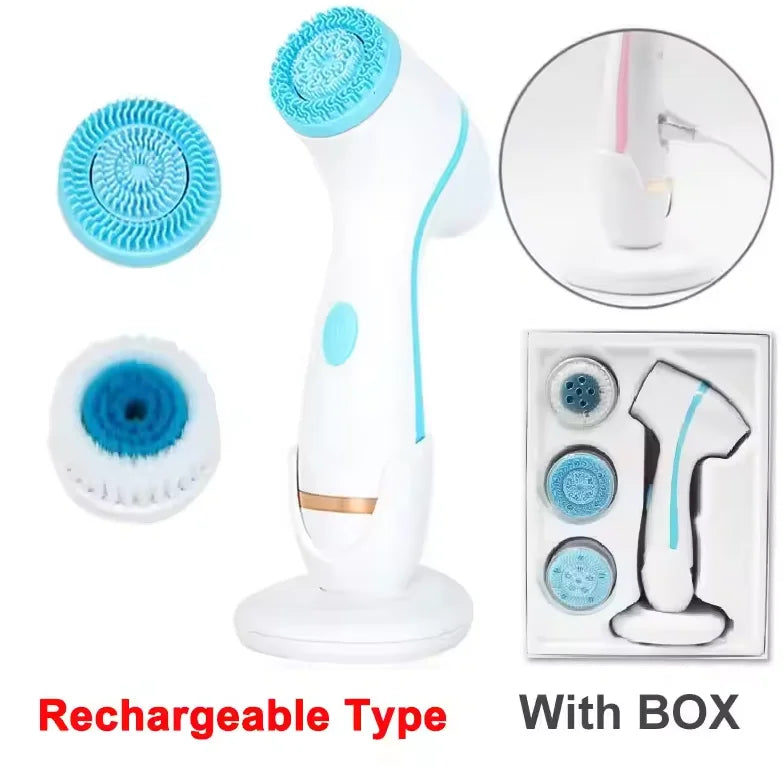 3-in-1 Waterproof Electric Facial Cleansing & Exfoliating Brush