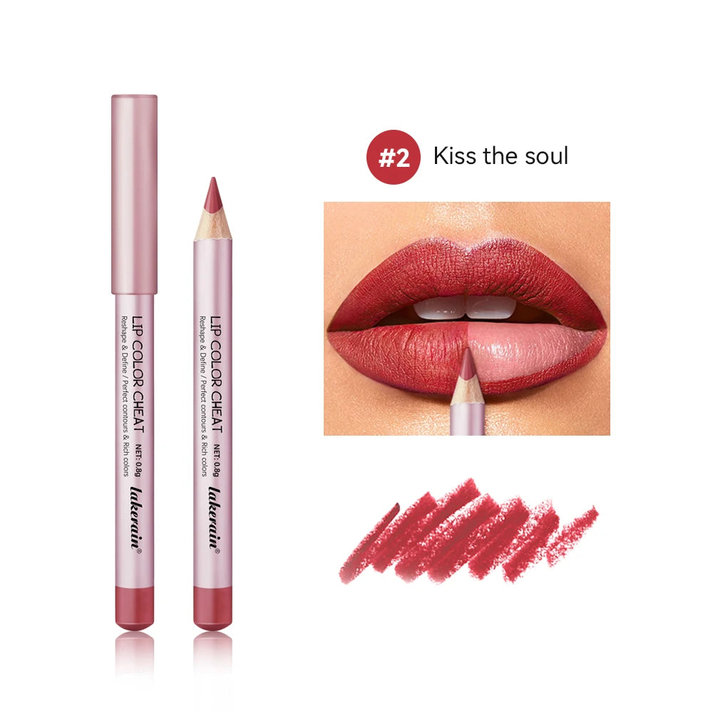 Waterproof Matte Lip Liner Pencil Set for Defined Lips - 23