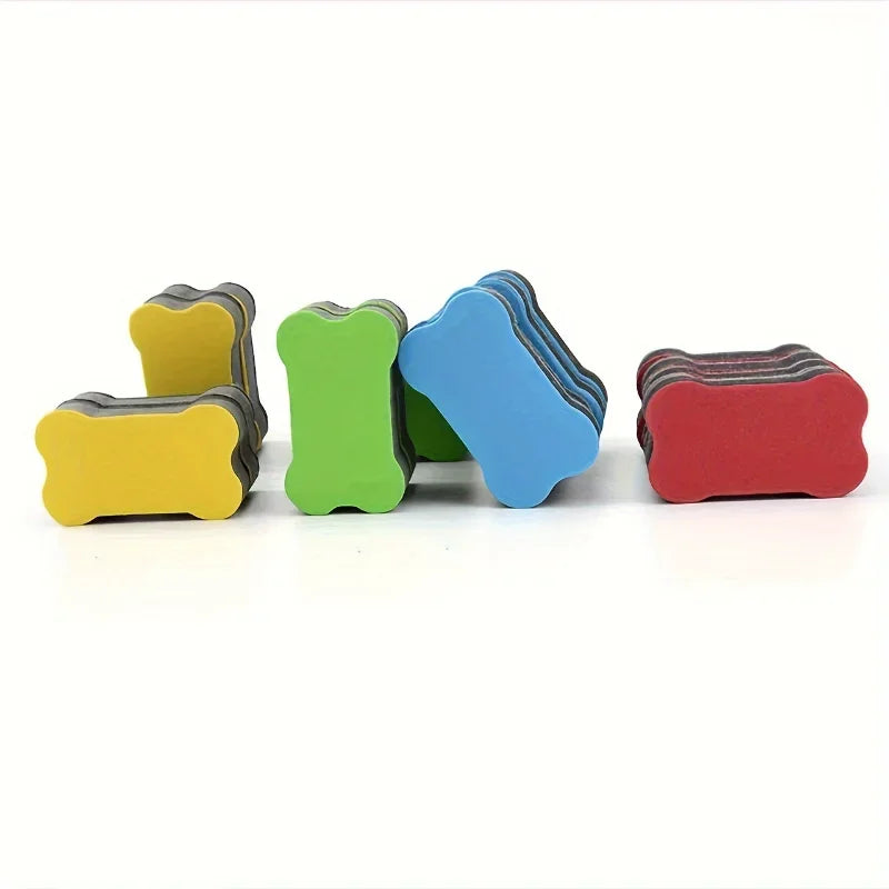 Magnetic Bone-Shaped Whiteboard Erasers for School and Office