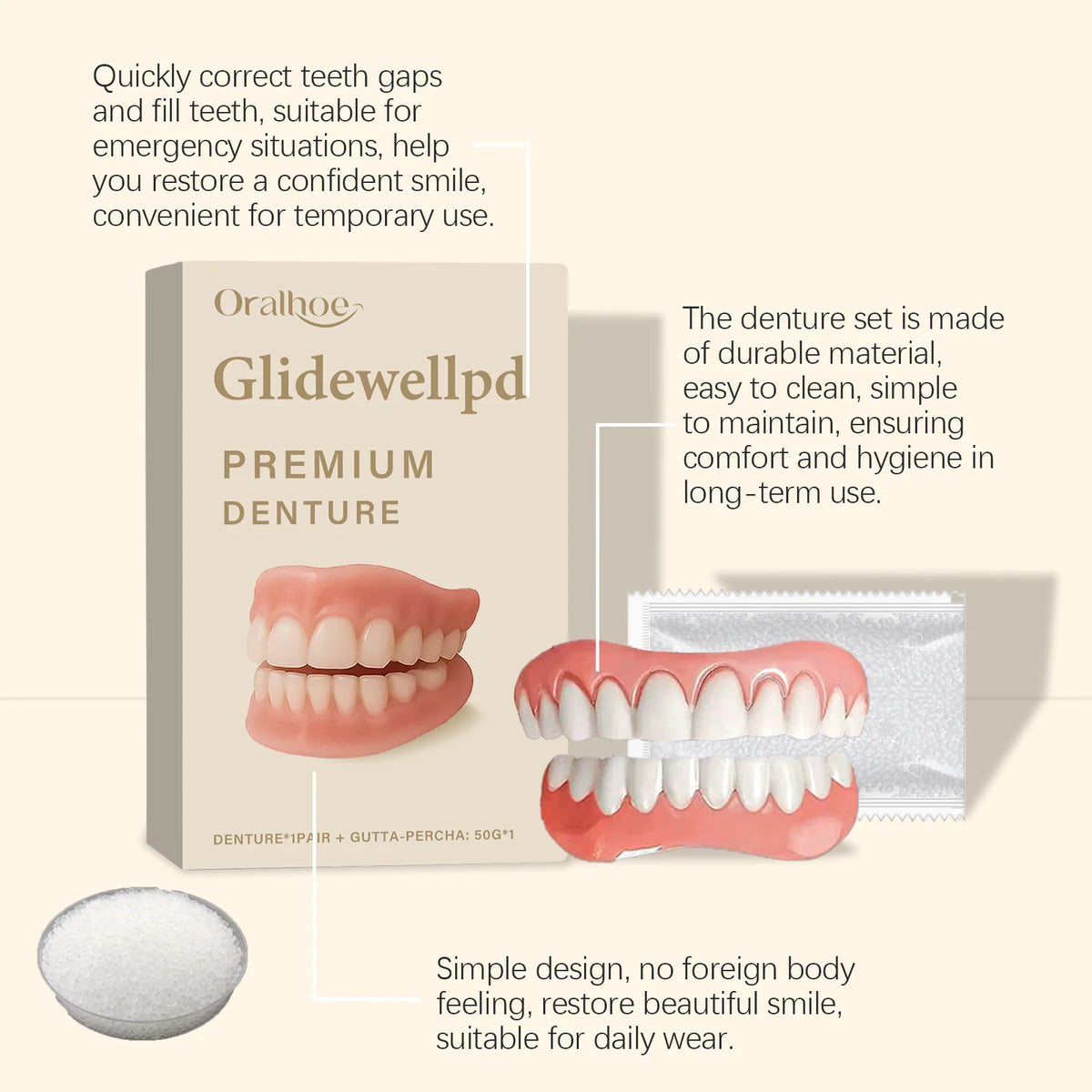 Temporary Silicone Cosmetic Dentures for Smile Improvement