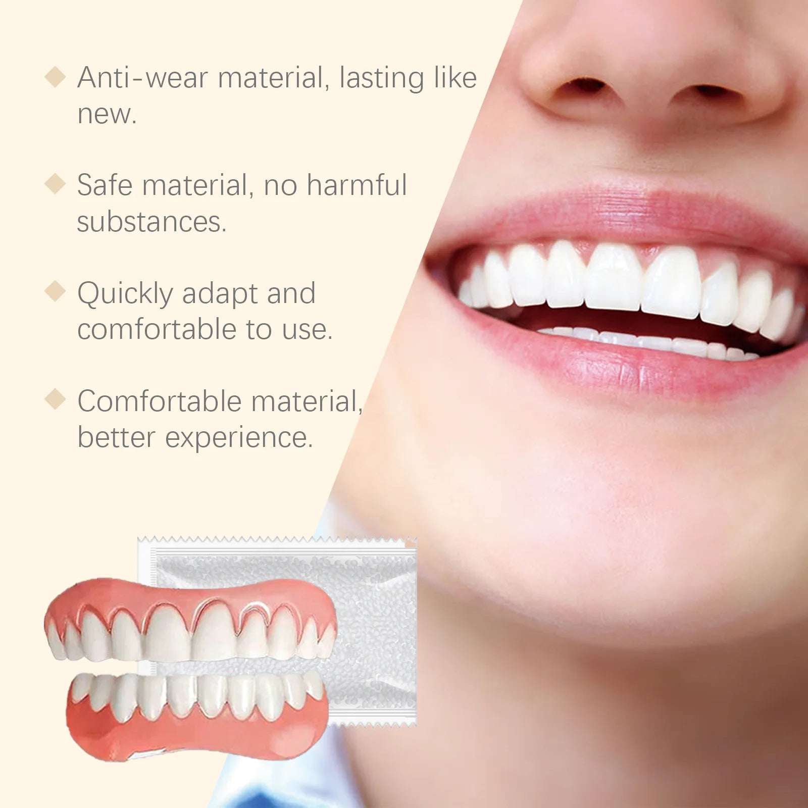 Temporary Silicone Cosmetic Dentures for Smile Improvement - 5