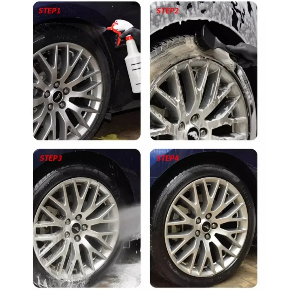 Ergonomic Car Tire and Wheel Rim Cleaning Brush