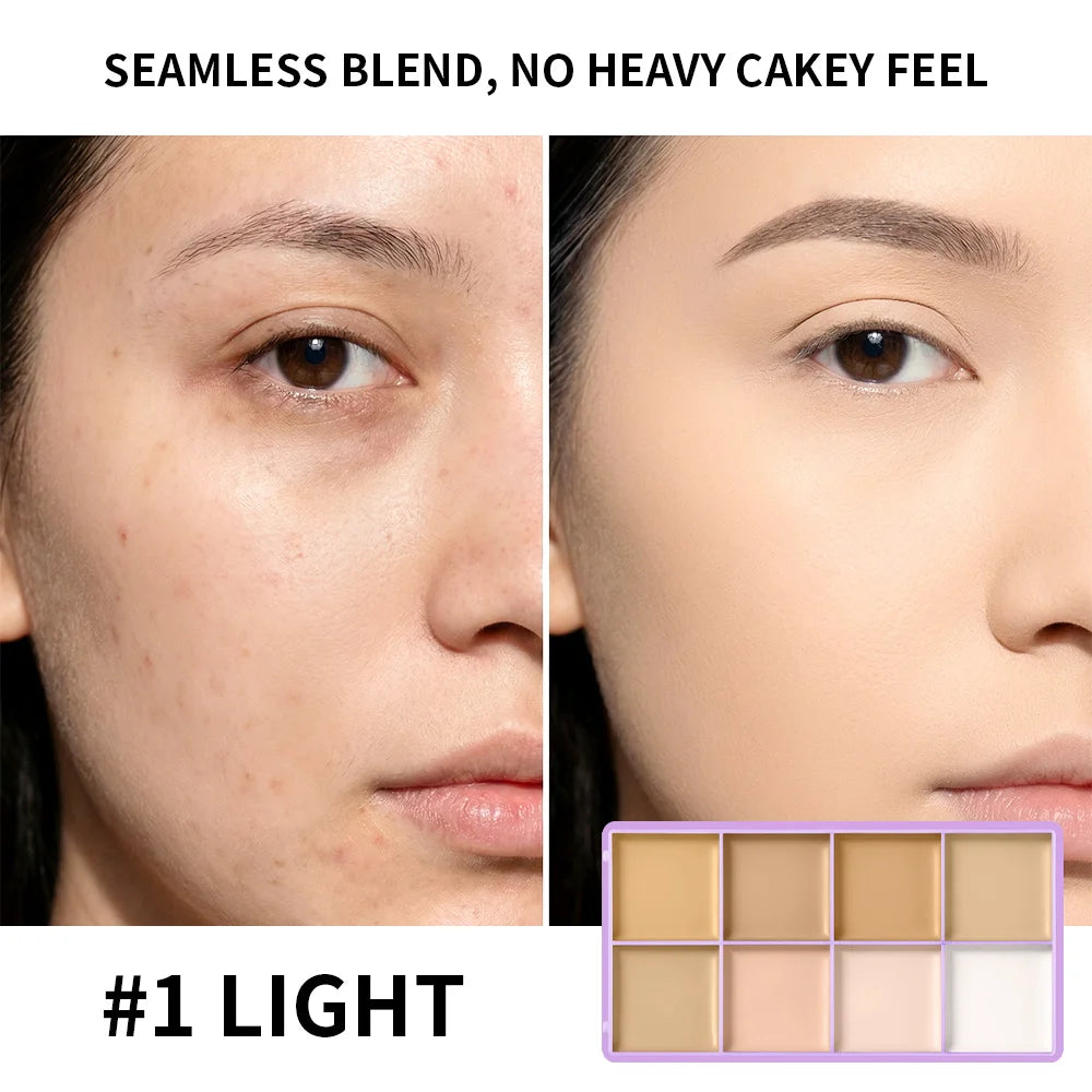 8-Shade Cream Concealer and Contour Palette - 13