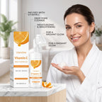 Vitamin C Brightening Facial Cleanser with Silicone Brush