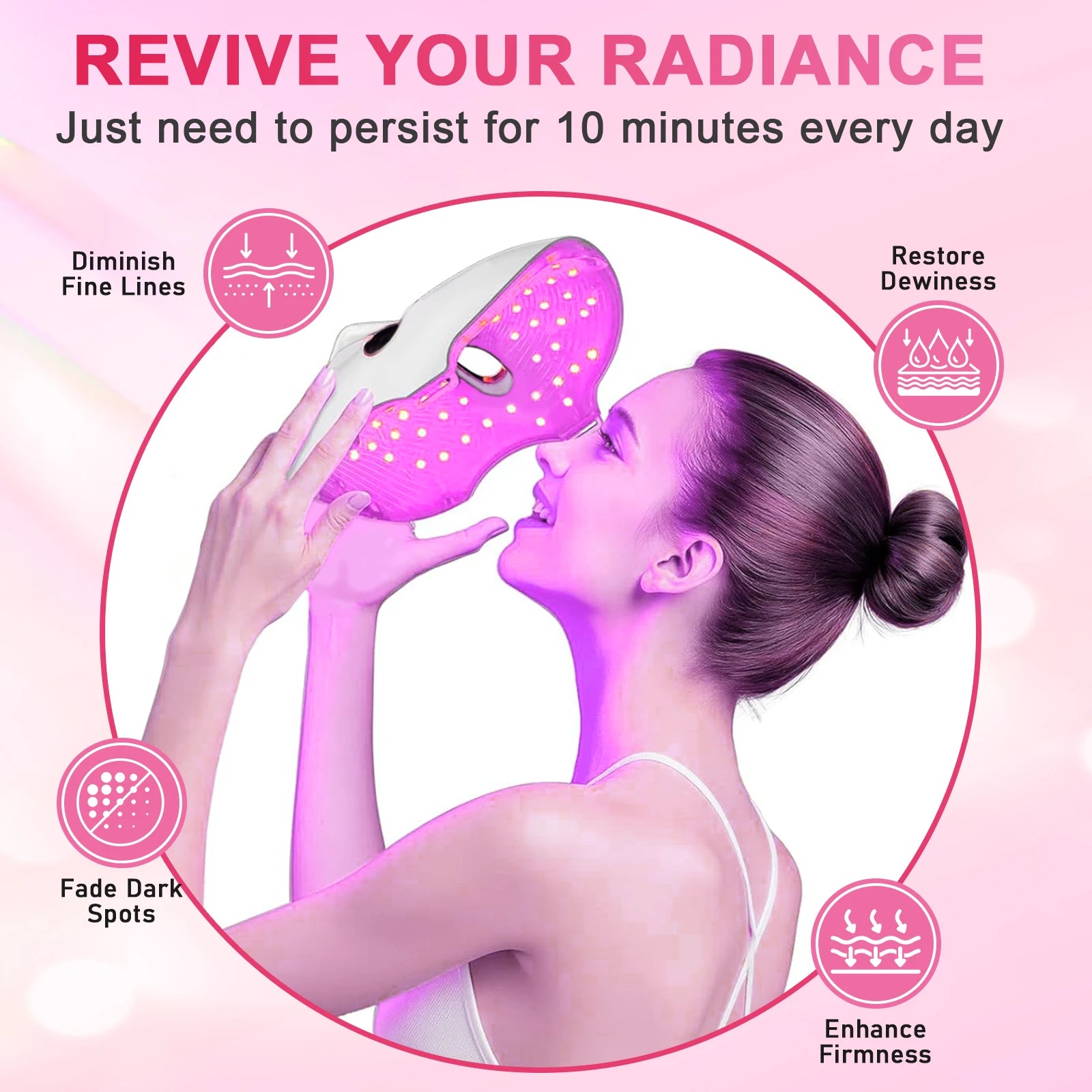 7-Color LED Photon Facial Mask for Skin Rejuvenation - 4
