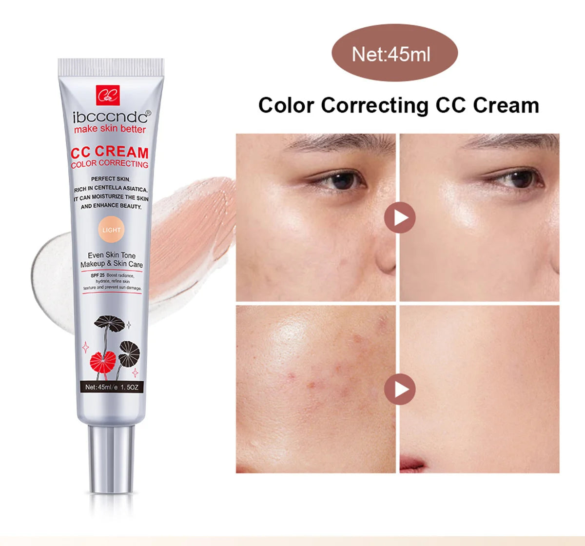 Color Correcting CC Cream and Sunscreen Blush Stick Set - 11