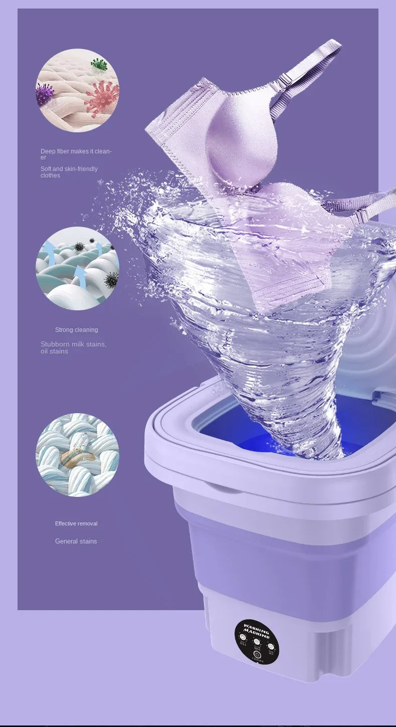 Portable Folding Washing Machine for Underwear and Socks