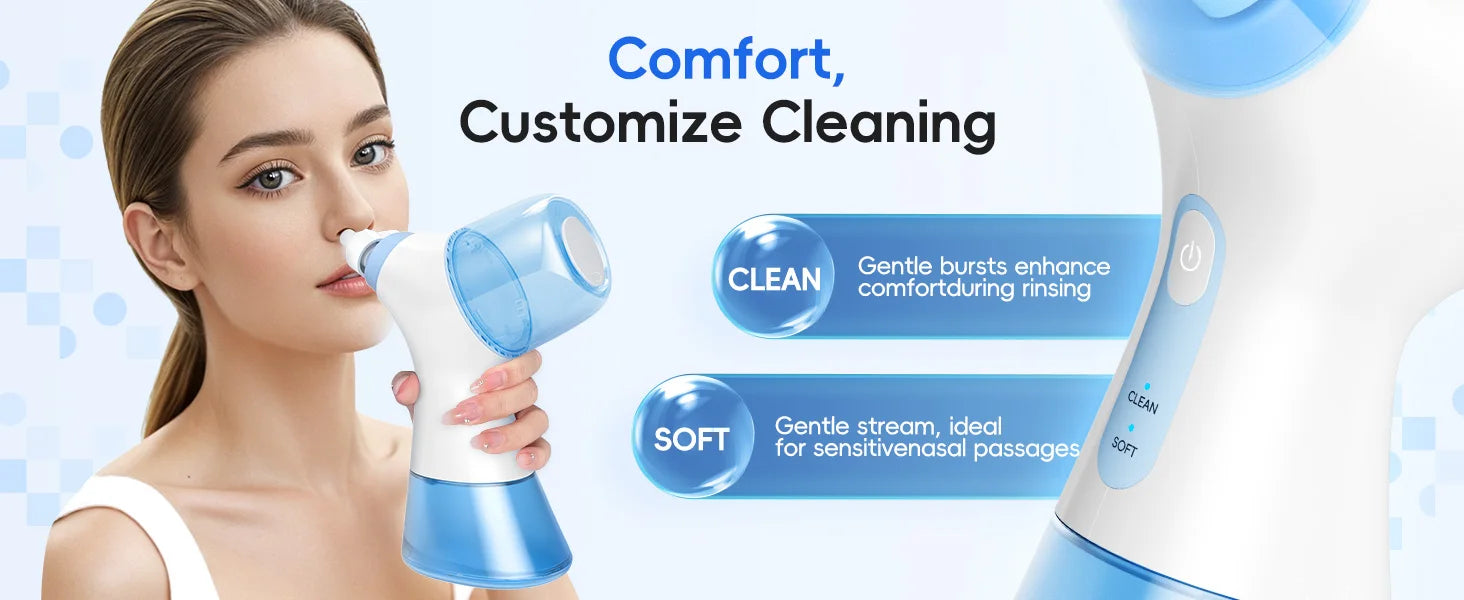 Electric Nasal Irrigation and Water Flosser Combo System - 18
