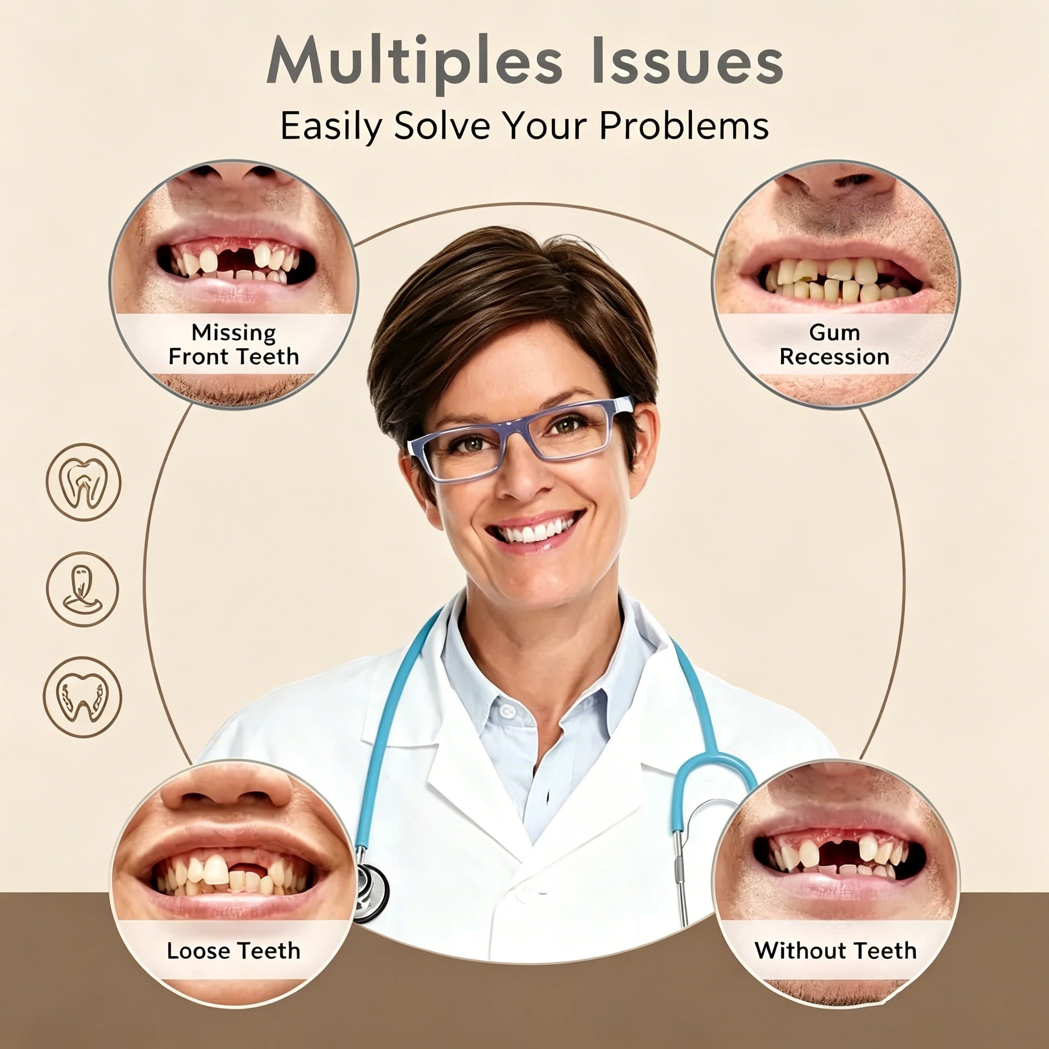 Comfortable Realistic Silicone Upper and Lower Dentures - 3
