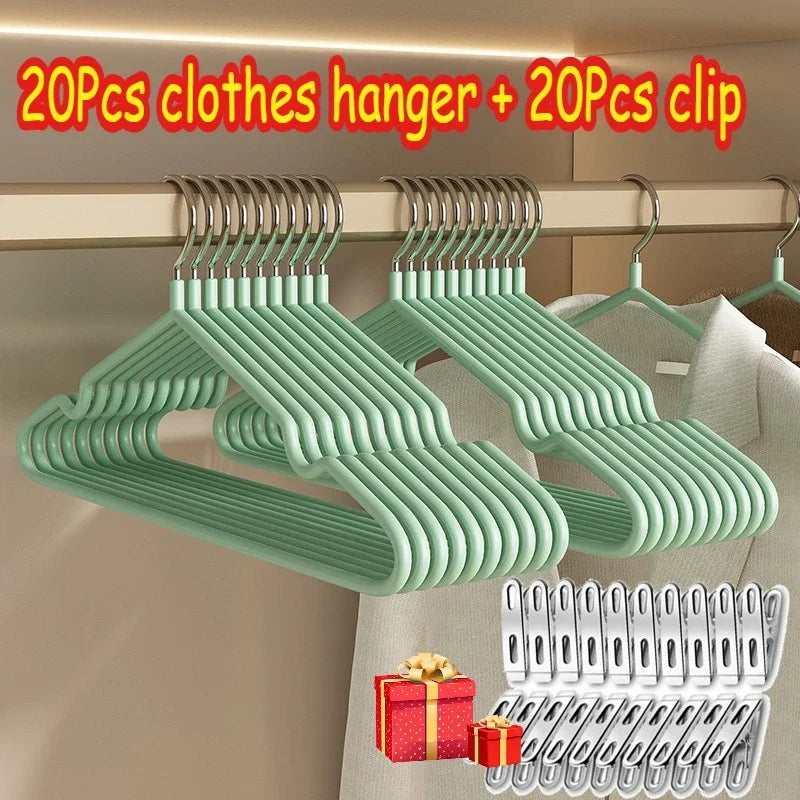 Heavy-Duty Non-Slip Metal Clothes Hangers for Closet Organization