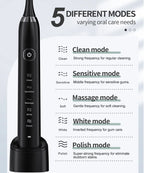 Rechargeable Sonic Electric Toothbrush with 8 Brush Heads