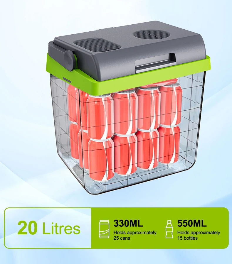 Portable 20L Electric Cooling and Heating Fridge for Travel - 13