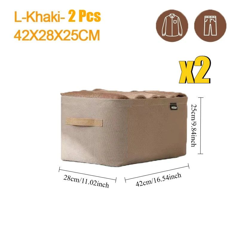 Foldable Fabric Clothing and Closet Organizer Storage Box - 24