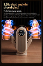 Foldable Electric Shoe Dryer and Deodorizer with Timer