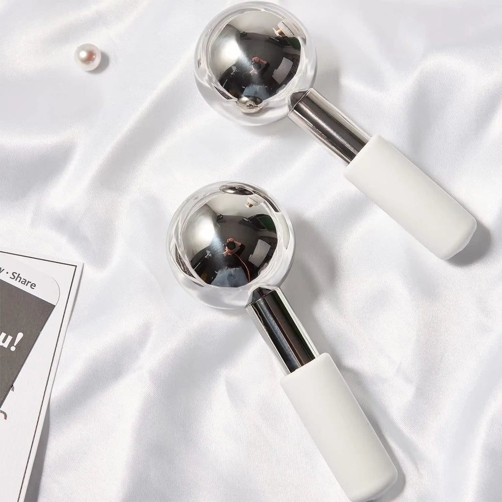 Stainless Steel Cooling Ice Globes for Facial Puffiness and Skincare