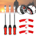 Motorcycle and Bicycle Tire Changing Lever Tool Kit with Rim Protectors