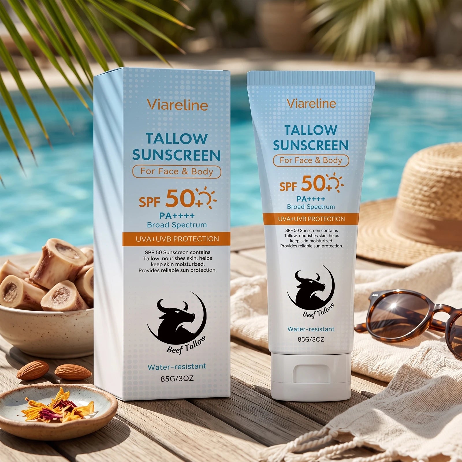 SPF 50 Tallow Sunscreen for Face and Body - 1